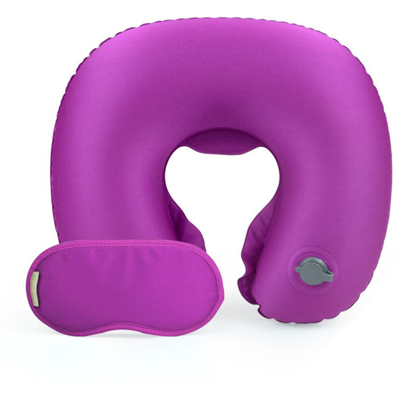 

Juego de 3 almohadas inflables para el cuello en forma de U, cojin portatil para el cuello, almohada de viaje para el cuidado de la cabeza y el