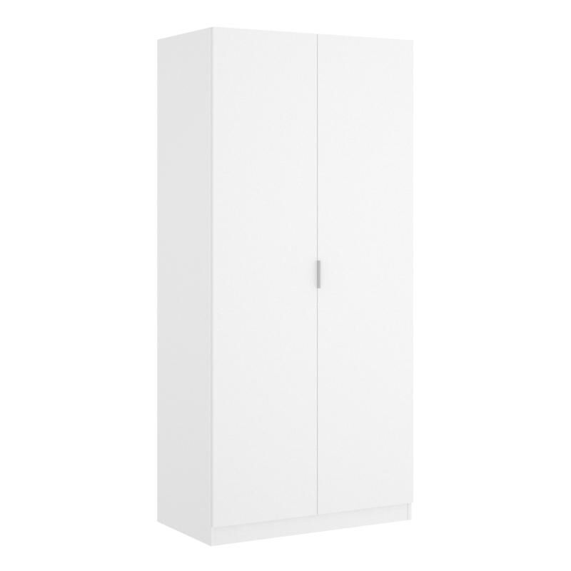 Armoire 2 portes - L81 cm - Blanc - listowel