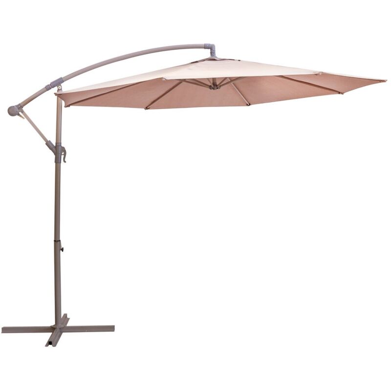 

Lolahome - Parasol jardín excéntrico Stella beige de aluminio de Ø 300cm