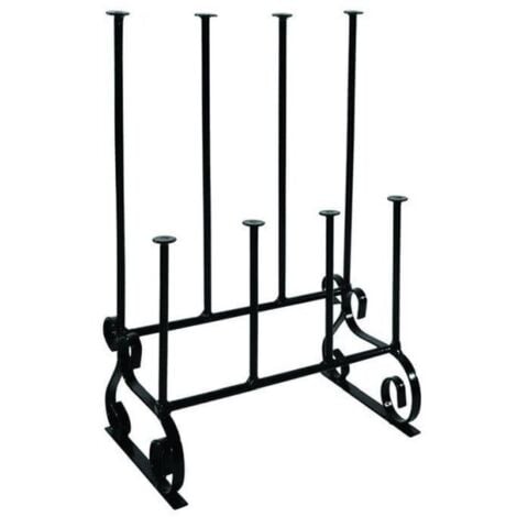 Wellington Boot Stand For Four Pairs Black Steel Garden Pride