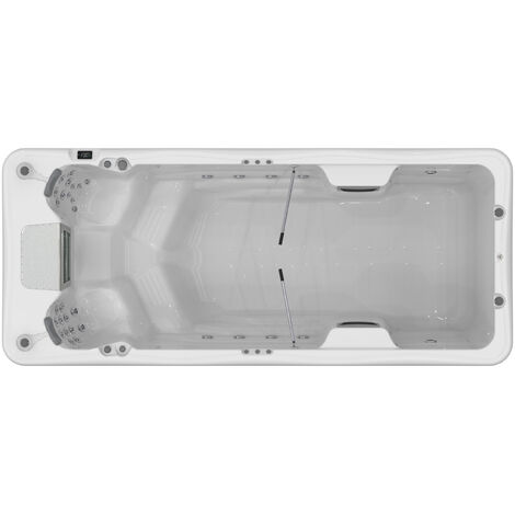 Wellis Amazonas W-Flow Life Swim Spa Außenwhirlpool inkl. Thermoabdeckung Sterling Silver