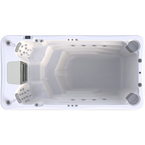 Wellis Danube W-Flow Life Swim Spa Außenwhirlpool inkl. Thermoabdeckung Sterling Silver