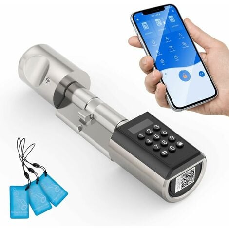 Welock Pcb41 Serrure Connectée Avec Password Et Bluetooth,Serratura Digitale Wifi Et Carte Rfid,Niveau D'Imperméabilité Ip65,Serrure Porte Entree Facile À Installer