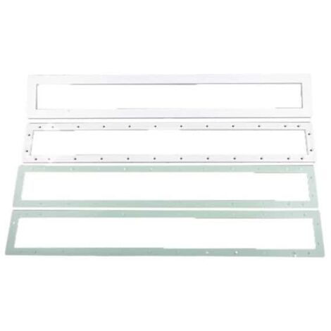 Weltico – Skimmer miroir 805 x 125 mm – Kit de rénovation complet – 2 joints de bride et enjoliveur blanc – Compatible avec piscines standard