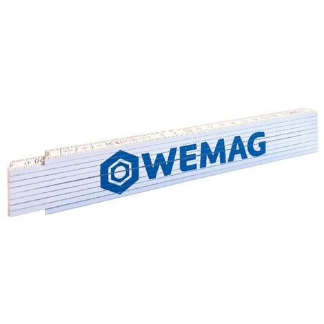 WEMAG Holzgliedermaßstab 2m weiß