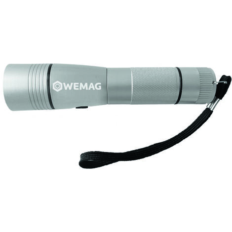WEMAG LED Taschenlampe 140x30x30mm 120 LUMEN 170 Gramm mit 3 Batterien AAA