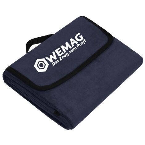 WEMAG Picknick Fleece Decke 100%PES, navy, Größe one size