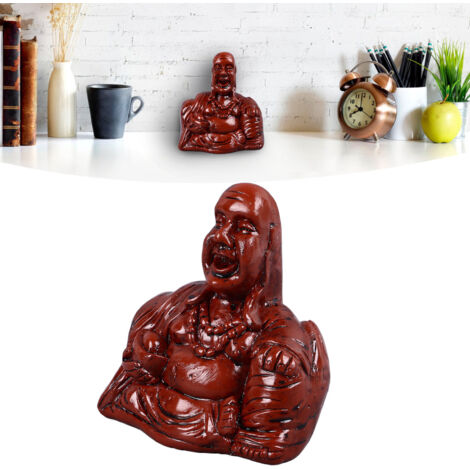 Wende-Buddha-Statue „Reflexionsgenerator“ – Einzigartige kleine Harzfigur (11 x 9 x 6 cm) für Zuhause, Büro und Garten