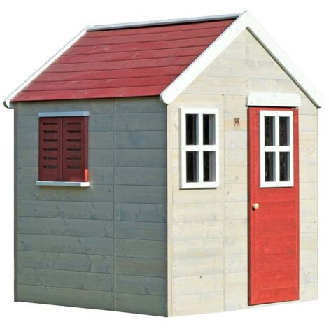 Wendi Toys Maison de jeu en bois Gecko  Nature  120x120x155 cm