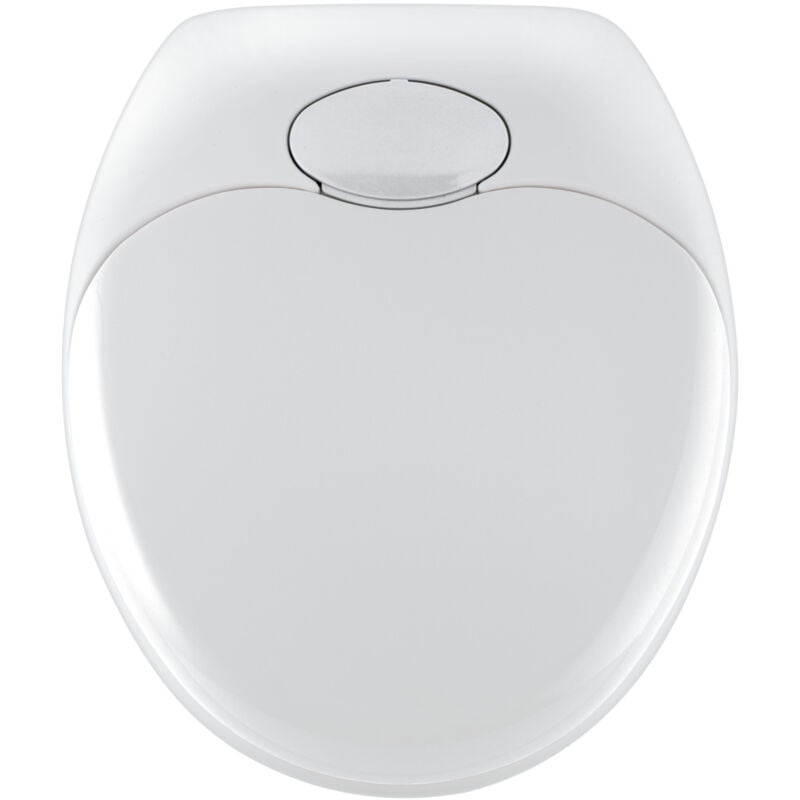 Wenko - Abattant wc 2 en 1 Family avec réducteur enfant intégré Frein de Chute, Installation facile , Duroplast antibactérien et résistant, 37,5 x 44