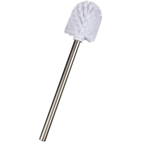 Wenko 16756100 Scopino WC con Manico di Acciaio Inossidabile per Set di Scopino, Materiale Plastico, 8 x 35 x 8 cm, Bianco