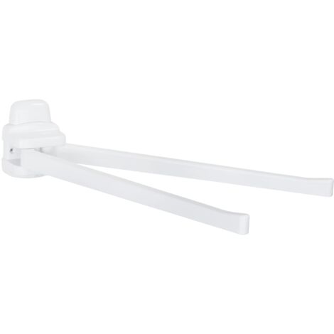 Wenko 17938100 Porta Teli Pure, 2 Bracci Mobili, Materiale Plastico, 43 x 11 x 8 cm, Bianco