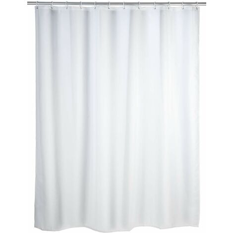 Wenko 19146100 Tenda Doccia Monocolore Lavabile, Poliestere, 180 x 200 cm, Bianco