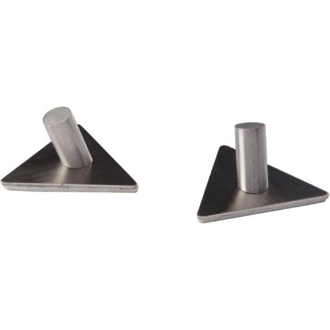Wenko 2 Gancio adesivo a triangolo acciaio inox