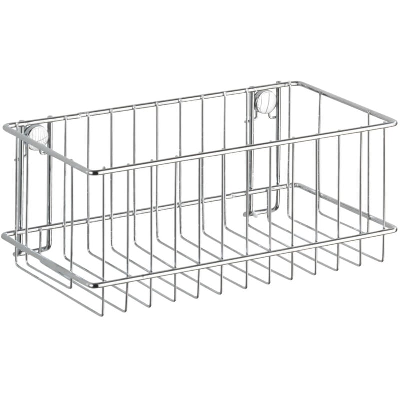 Etagère douche murale, panier de douche mural, Classic, Acier, 24x10x14 cm, Brillant - Wenko