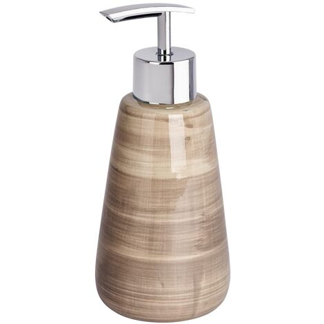 Wenko 22644100 Pottery distributore di sapone in ceramica sabbia/beige 8 x 8 x 17,5 cm (lu x la x a)