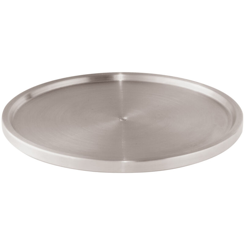 Wenko - Plateau tournant placard cuisine Uno, plateau tournant épices, Acier Inox, ø 27x2 cm, Mat - Argent mat
