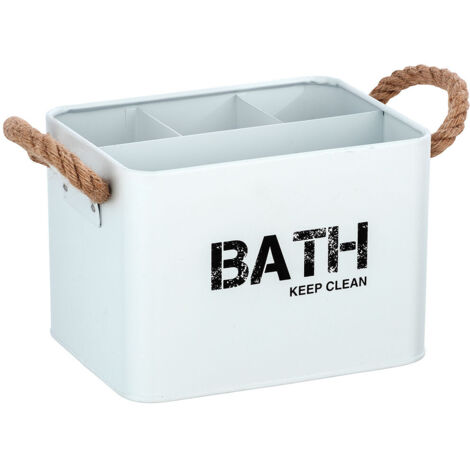 Wenko 23700100 - Scatola per bagno, 19 x 12, 5 x 13 cm, colore: Bianco