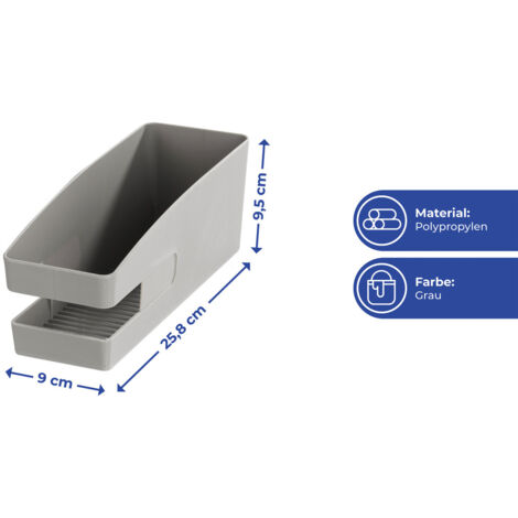 Wenko 420613900 Calzature supporto per ballerine, Polipropilene, Grigio, 9 x 9,5 x 26.5 cm, 3 unità