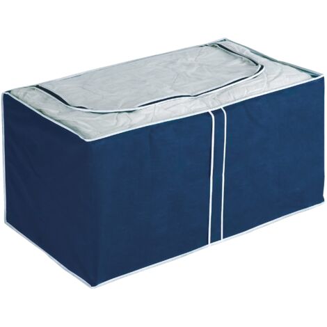 Wenko 4380631100 Contenitore sottoletto "Jumbo Air" in tessuto traspirante, 91 x 48 x 53 cm, colore: Blu scuro