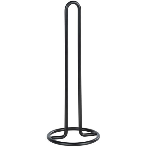 Wenko 53256100 Porta Asciugamano, Nero, 12, 5 x 32, 5 x 12, 5 cm