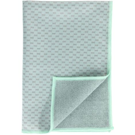 Wenko 54741100 Set di 2 Strofinacci in Microfibra Miko, Poliestere Poliammide, Grigio