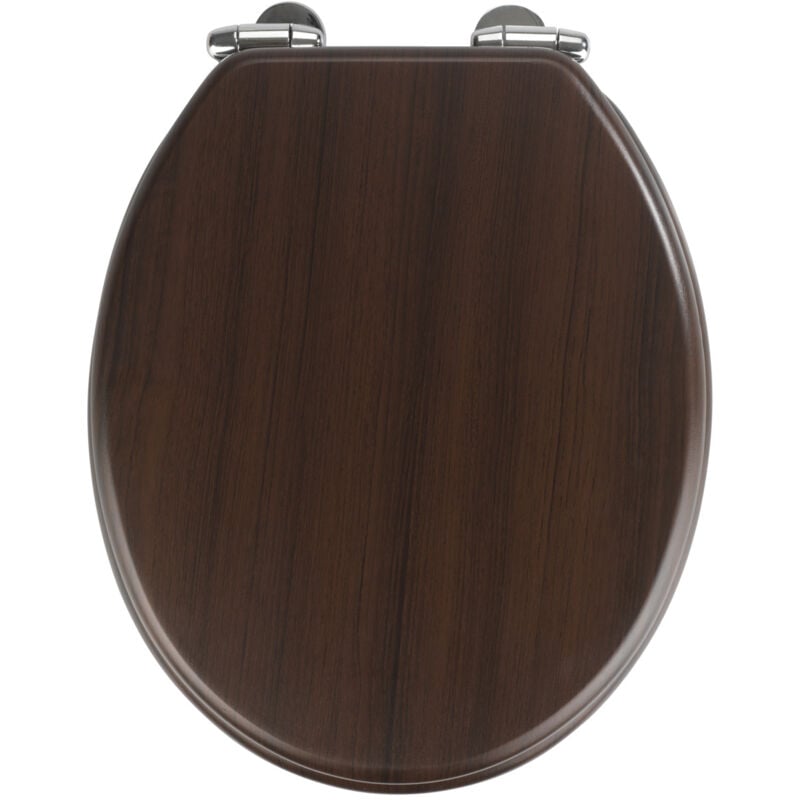 Wenko - Abattant wc mdf wenge marron 35,5 x 42,5 cm frein de chute abattant wc bois lunette wc design abattant wc marron abattant wc mdf abattant wc