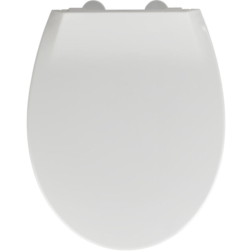 Abattant WC 2 en 1 Syros WENKO avec réducteur enfant intégré, Frein de Chute, Installation facile, Duro Plast antibactérien et résistant, 37x44 cm,