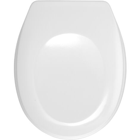 Abattant WC Preto universel charniere en inox, couleur: noir/blanc,  Duroplast - Banyo