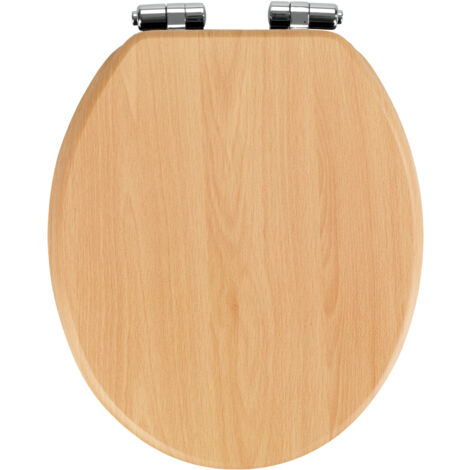Wenko – Abattant WC en MDF avec mécanisme Easy Close – Fixation hygiénique Fix-Clip – Dimensions 35,5 x 42 cm – Résistant à l'humidité