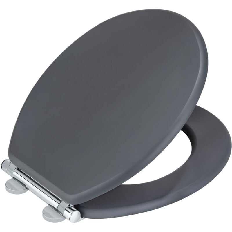 Wenko - Abattant wc Morra Frein de chute, Clipsable pour entretien et installation facile, Tampon mural et patin anti glisse, mdf, 37X43cm,