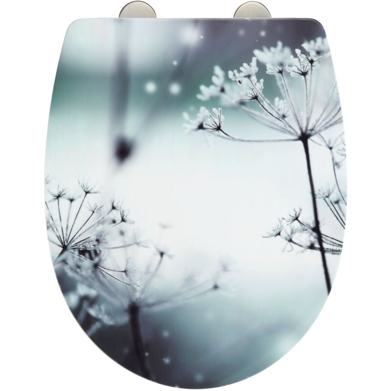 Wenko - Abattant wc Polar Thermoplastique 350 kg 36,5 x 45 cm avec frein de chute silencieux design multicolore easy close en inox pour lunette wc