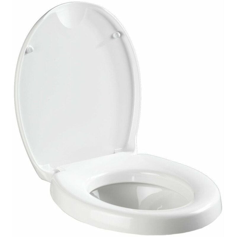 Wenko - Siège de toilette à chute libre secura Comfort siège de toilette confortable Duroplast Easy-Close