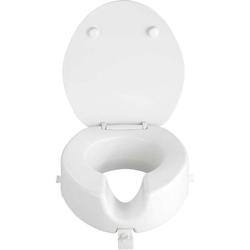 Wenko - Abattant Rehausseur wc adulte, rehausseur wc 5 cm avec frein de chute, Secura, capacité de charge 150kg, Duroplast, 41.5x19x44 cm, Blanc