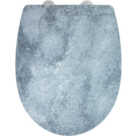 Wenko – Abattant WC thermoplastique 36,5 x 45 cm – Descente assistée Easy Close – Fixation amovible – Capacité jusqu'à 350 kg