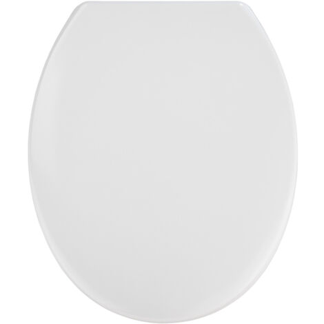 Wenko – Abattant WC Vigone – Duroplast antibactérien – Fixation inox – Résistant aux éraflures – Dimensions 35x43,5cm – Blanc
