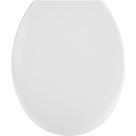 Wenko – Abattant WC Vigone – Duroplast antibactérien – Fixation inox – Résistant aux éraflures – Dimensions 35x43,5cm – Blanc