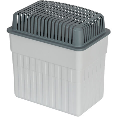 WENKO Absorbeur d'humidité 2 kg Déshumidificateur gris 160 m² Absorbeur d'humidité chimique idéal pour maison protection contre humidité et odeurs sans électricité recharges disponibles