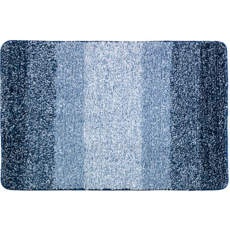 WENKO Alfombra de baño Alfombrilla para la ducha Luso azul 60x90 cm