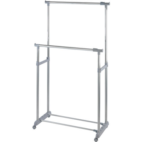 WENKO Appendiabiti doppio, appendiabiti su ruote, Twin Bars