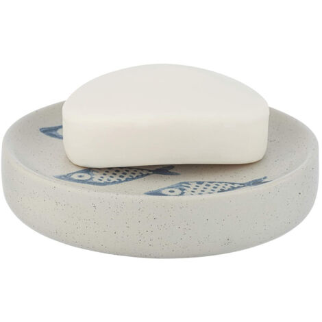 Wenko Aquamarin, portasapone per la conservazione di Sapone, Ceramica, Beige, 12 x 3 x 12 cm