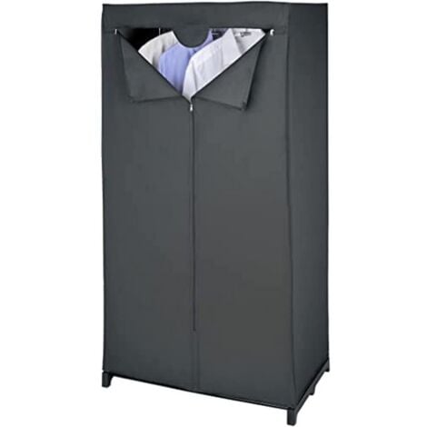 WENKO Armadio Deep Black, PEVA, 75 x 150 x 50 cm, Nero