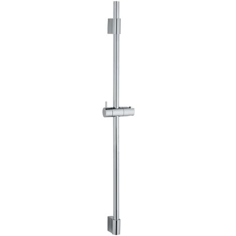 WENKO Asta per Doccia Classic Cromo 90 cm, Lunghezza Asta: 90 cm, Argento Lucido, Acciaio Inossidabile Cromato