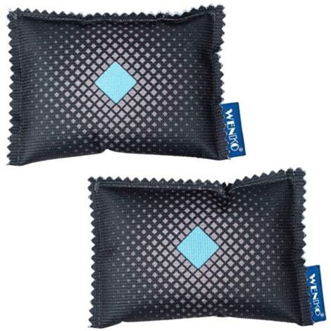WENKO Auto-Entfeuchter 120g, Luftentfeuchter, Silicagel, 9x2x12,5cm, 2er Set