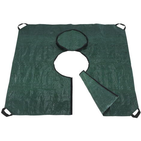 WENKO Bache de jardinage Profi, bache de plantation, avec poignées de transport et fermeture éclair pour faciliter le transport au compost, Plastique, 145x145 cm, Vert