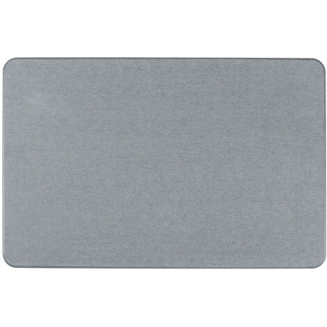 WENKO Badematte Simi Grau, 60 x 39 cm, Badvorleger, Badmatte, Grau, Diatomeenerde grau