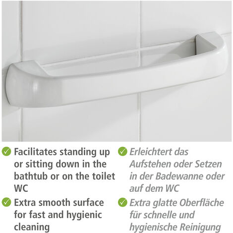 WENKO Badewannengriff Pure, Weiß, Kunststoff (ABS) weiß