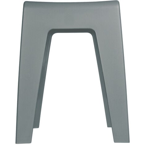 WENKO Badhocker Kumba Grau, Stabile Qualität aus Kunststoff, Grau, Polypropylen grau