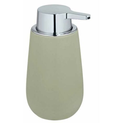 Wenko Badi-Dispenser per Sapone Liquido, capacità 0,32 l, Ceramica, Verde, 9,5 x 16 x 8 cm
