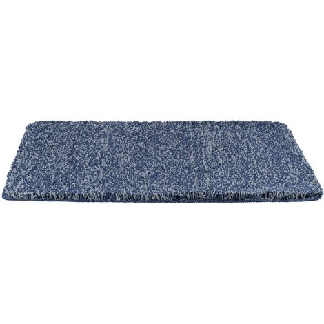 WENKO Badteppich M, Mikrofaser, Blau, Polyester blau - blau